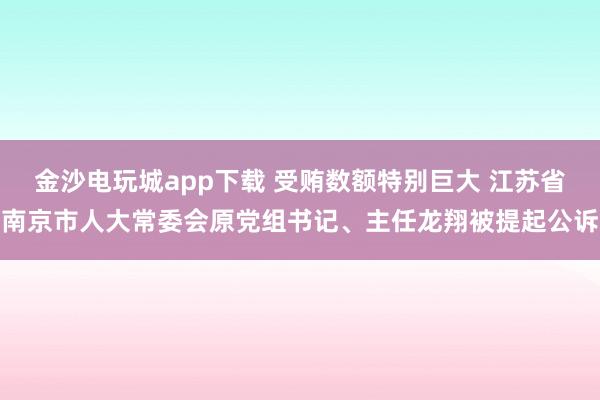 金沙電玩城app下載 受賄數額特別巨大 江蘇省南京市人大常委會原黨組書記、主任龍翔被提起公訴