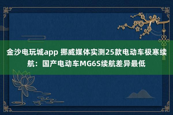 金沙電玩城app 挪威媒體實(shí)測25款電動(dòng)車極寒續(xù)航:國產(chǎn)電動(dòng)車MG6S續(xù)航差異最低